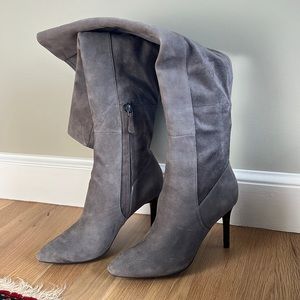Cole Haan Emilee Grey Luxurious Suede Over the Knew Boot - Size 7